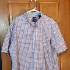 Chaps Blue Casual Button Down Shirt